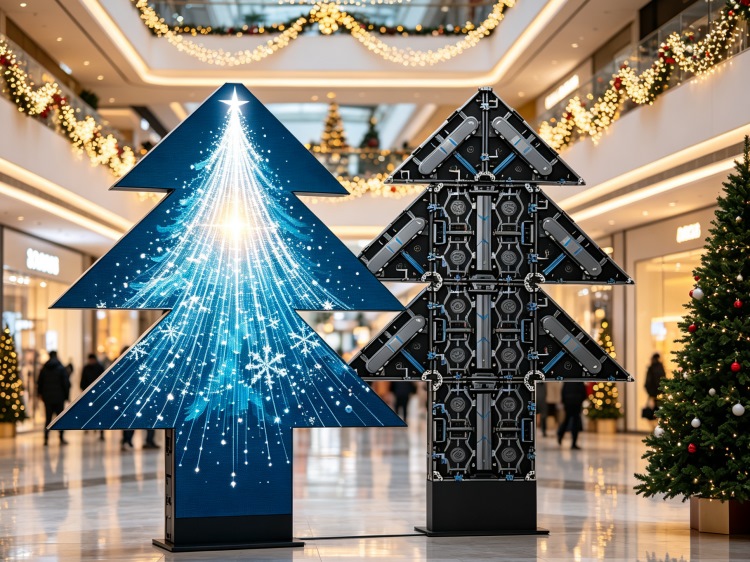 christmas tree shaped LED cabinet cover image